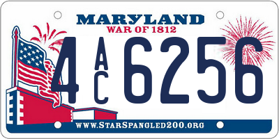 MD license plate 4AC6256