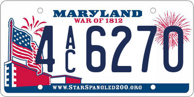 MD license plate 4AC6270