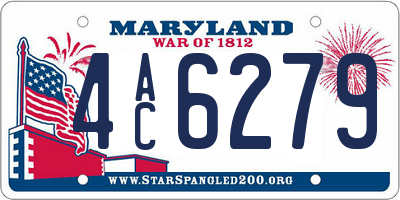 MD license plate 4AC6279