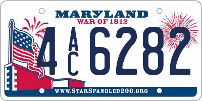MD license plate 4AC6282