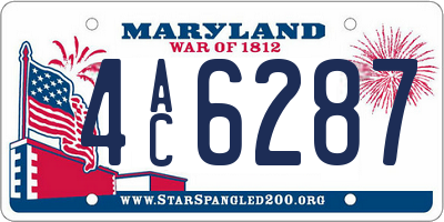 MD license plate 4AC6287