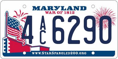 MD license plate 4AC6290