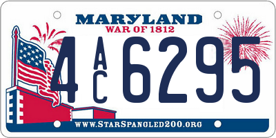 MD license plate 4AC6295