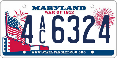 MD license plate 4AC6324