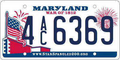 MD license plate 4AC6369