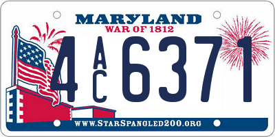 MD license plate 4AC6371
