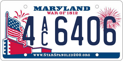 MD license plate 4AC6406