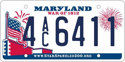 MD license plate 4AC6411