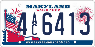 MD license plate 4AC6413