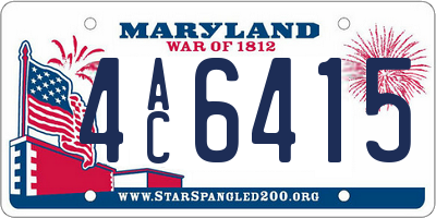 MD license plate 4AC6415