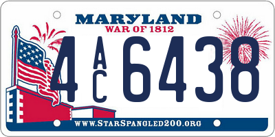 MD license plate 4AC6438