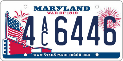 MD license plate 4AC6446