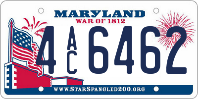 MD license plate 4AC6462