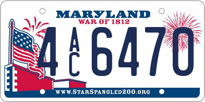 MD license plate 4AC6470