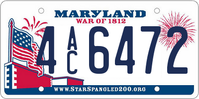 MD license plate 4AC6472