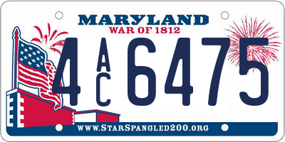MD license plate 4AC6475