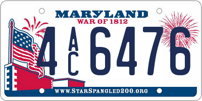 MD license plate 4AC6476