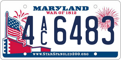 MD license plate 4AC6483