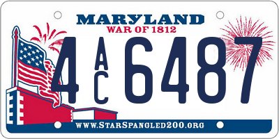 MD license plate 4AC6487