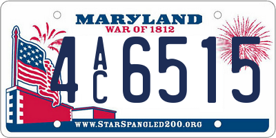 MD license plate 4AC6515