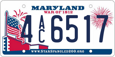 MD license plate 4AC6517