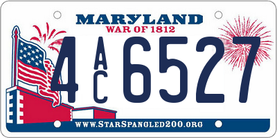 MD license plate 4AC6527