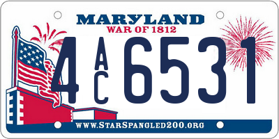 MD license plate 4AC6531