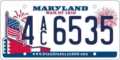 MD license plate 4AC6535