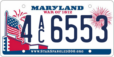 MD license plate 4AC6553