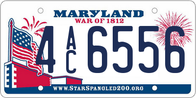 MD license plate 4AC6556