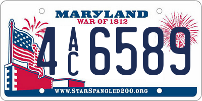 MD license plate 4AC6589