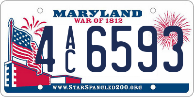 MD license plate 4AC6593