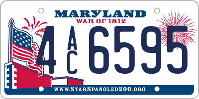 MD license plate 4AC6595