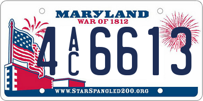 MD license plate 4AC6613