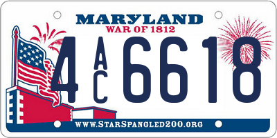 MD license plate 4AC6618