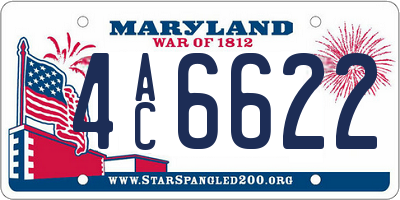 MD license plate 4AC6622