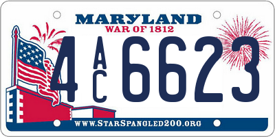 MD license plate 4AC6623