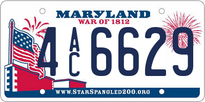 MD license plate 4AC6629