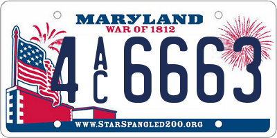 MD license plate 4AC6663