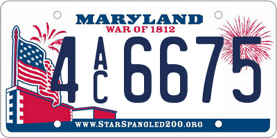 MD license plate 4AC6675