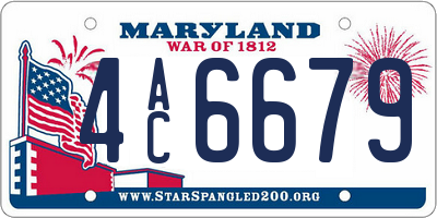 MD license plate 4AC6679