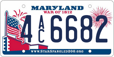 MD license plate 4AC6682