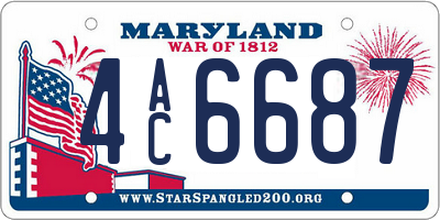 MD license plate 4AC6687