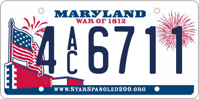 MD license plate 4AC6711