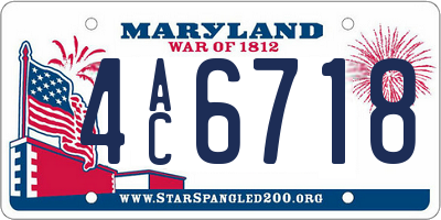 MD license plate 4AC6718