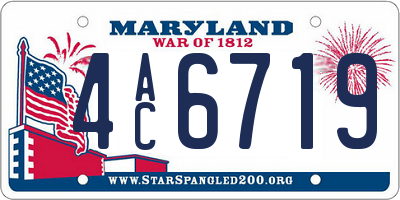 MD license plate 4AC6719