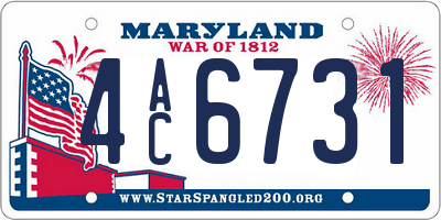 MD license plate 4AC6731