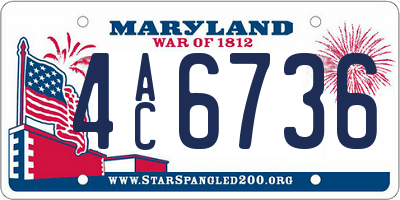 MD license plate 4AC6736