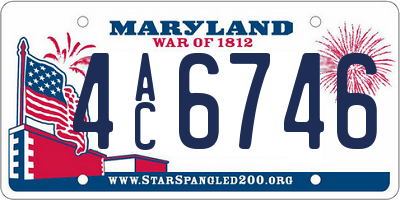 MD license plate 4AC6746