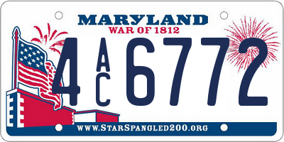 MD license plate 4AC6772